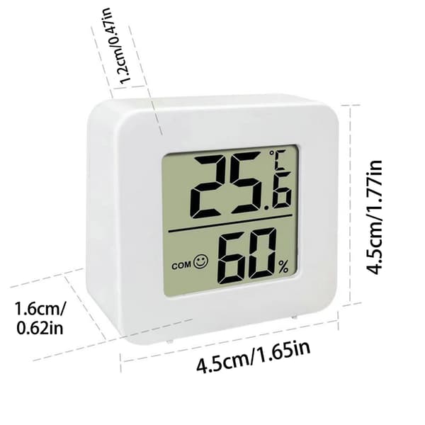 Bærbar Digital LCD Fuktighetsmåler Termometer Hygrometer Overvåkingssensor