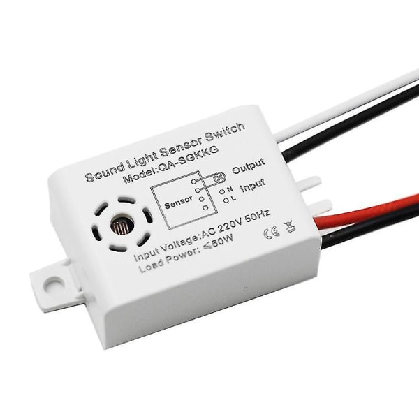 5 stk. Lyd- og lysstyret sensor switch forsinkelse automatisk lysstyring LED-pære lydsensor