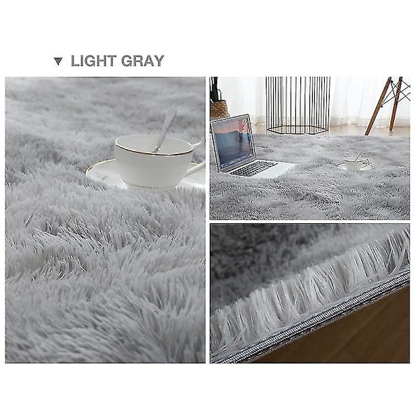 Tie-dye Gradient Färgad Matta Sovrum Vardagsrum Kaffebord Matta Långhårig Tvättad Golvmatta