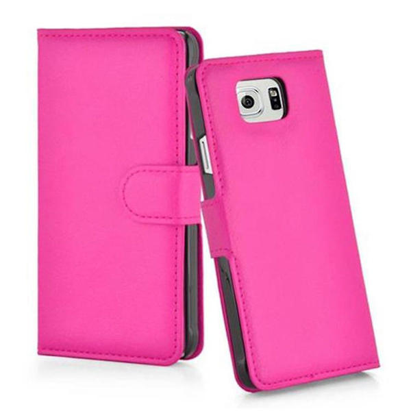 Samsung Galaxy S6 -kotelo - korttipaikoilla ja jalustatoiminnolla CHERRY PINK