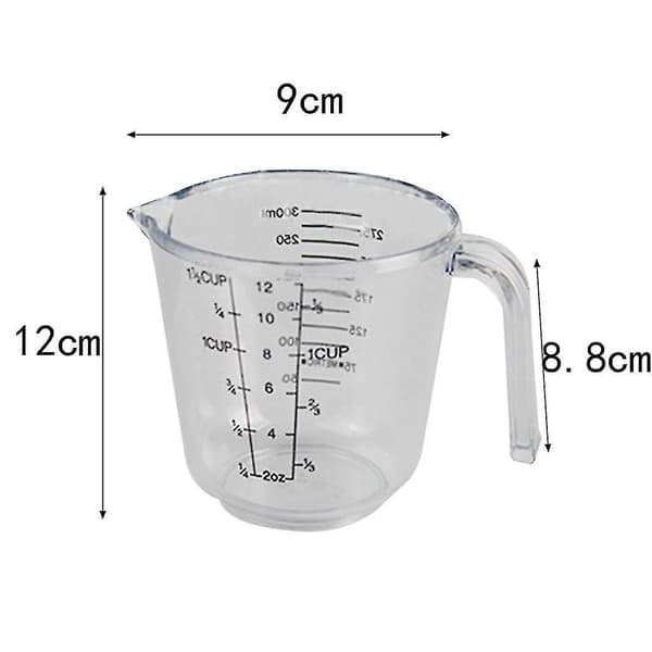 300 ml Mätcylinder i Plast, Transparent, Graderad