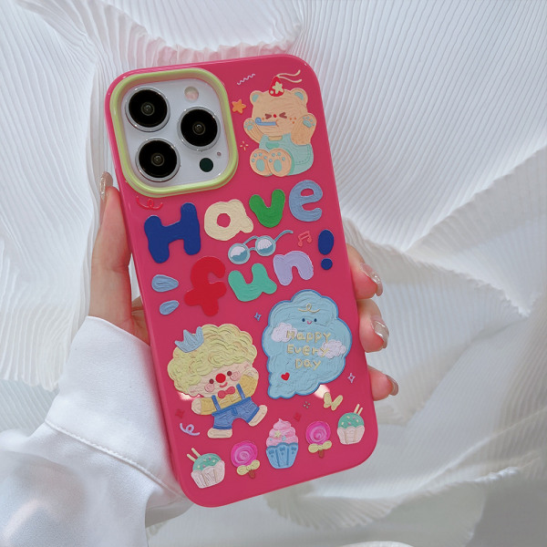 Cute iPhone 13 Case for Women, Lovely Fun Personality Cartoon Graffiti