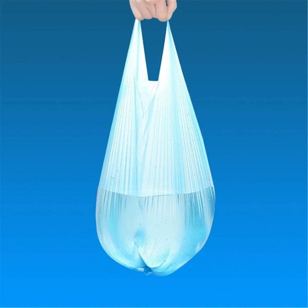 5 ruller 100 stk søppelpose lukking luktfri søppelpose universell miljøvennlig søppelpose håndtak bærbar søppelposer tykk plast plastpose for