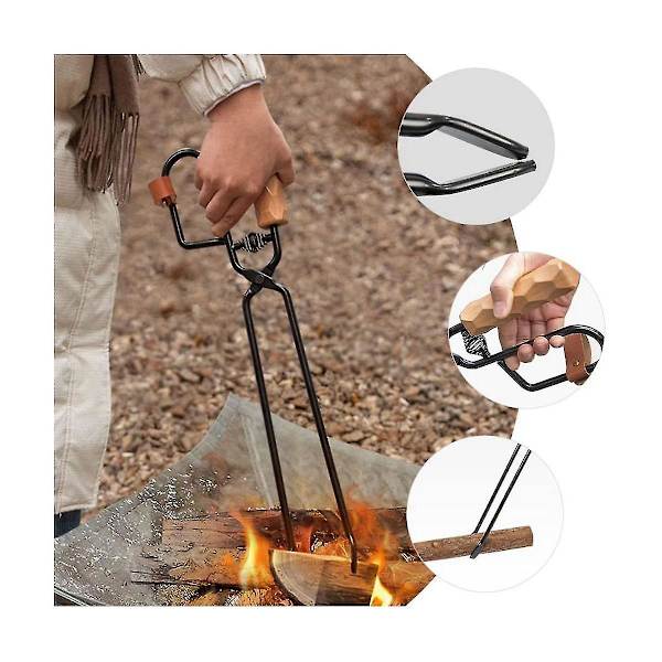 Grilltång i kol, grilltång, köksredskap, lång H