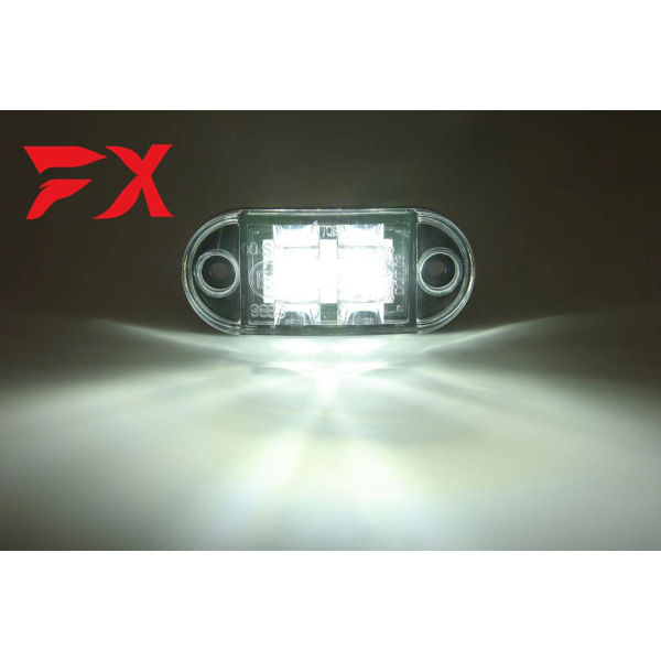 10 stk. advarselslys LED tågebaglygte trailer lastbil LED sidemarkering white
