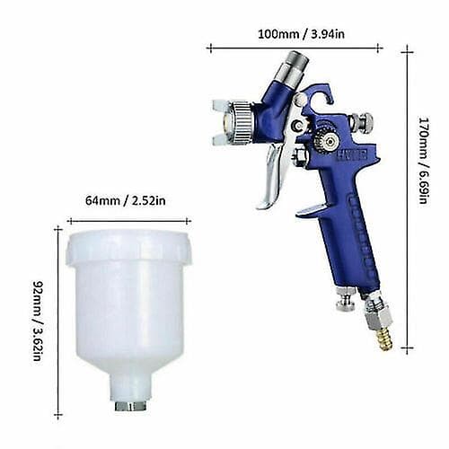 Mini Gravity Feed Färgsprutpistol 1,0 mm Munstycke Bil Lack Spruta