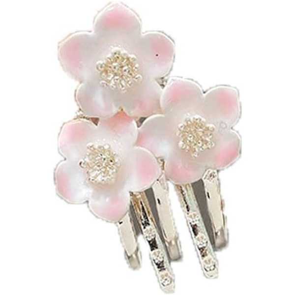 Blommig hårklämma, söt hårklämma i legering, liten blommig hårklämma, hårtillbehör (stil A) 2