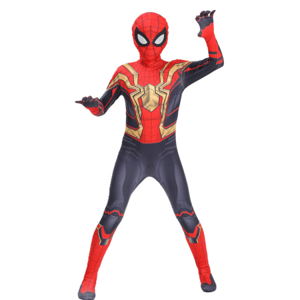 Spider-Man Cosplay-kostyme for barn og voksne, 3-12 år golden homeless 120