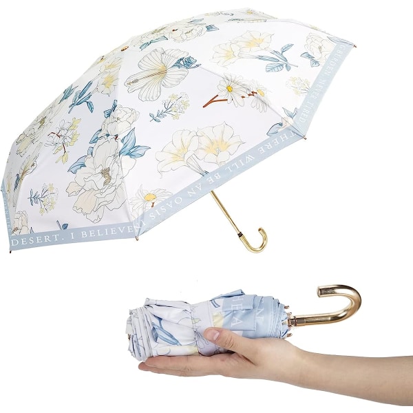 Paraply UV Beskyttelse - Lille Rejseparaply Solskærm Regntæt Vindtæt Letvægts Bærbar Parasol UV Solskærm UV Beskyttelse Til Kvinder Piger