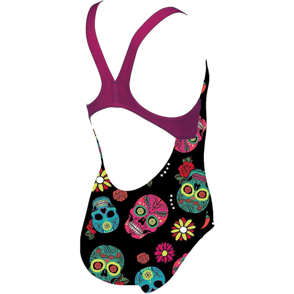 Pigernes G Crazy Skulls Carnival Jr Swim Pro Back One Piece On