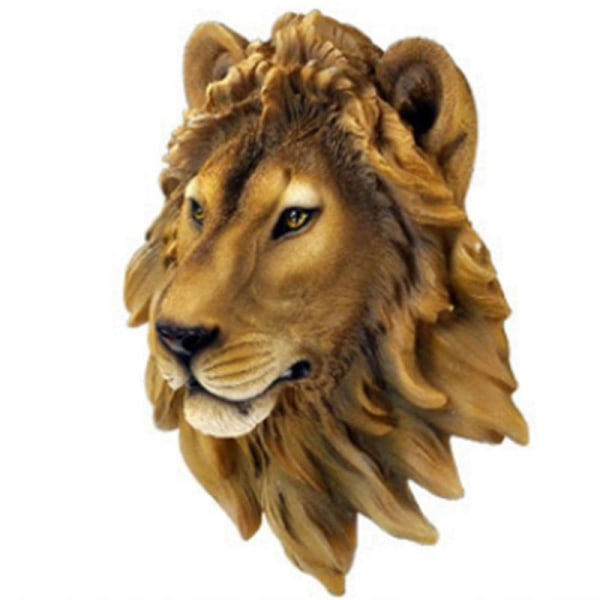 Väggdekoration Bar Vinkällare Lejonhuvud Simulerings Skulptur Kreativ Dekor Resin Craft Head Vägg