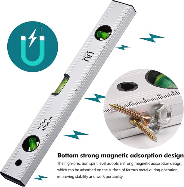 40 cm hög precision aluminiumlegering vattenpass med tre l