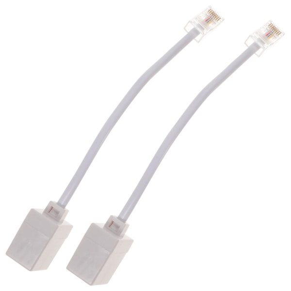 2 stk Rj11 til Rj45 adapter Telefon til Ethernet adapter Phon