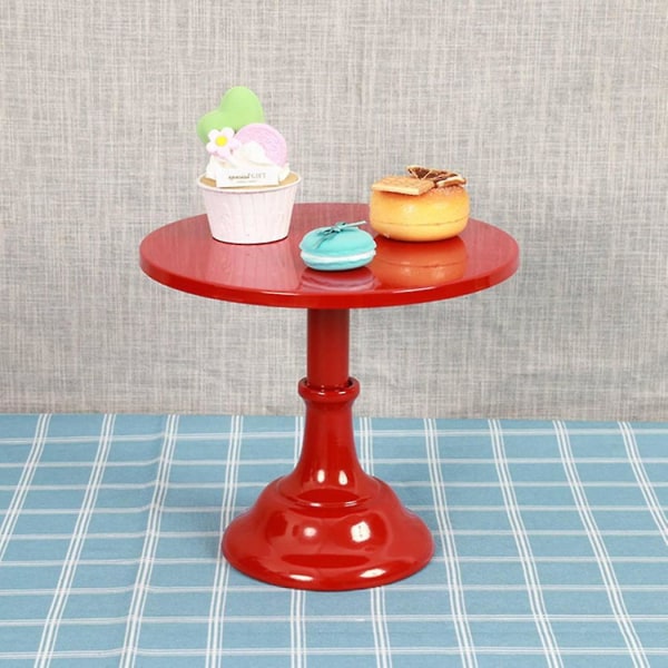 Metallinen rautainen kakkuteline, pyöreä jalusta jälkiruokateline Cupcake-esittelyteline Leipomovälineet syntymäpäiväksi keiksi