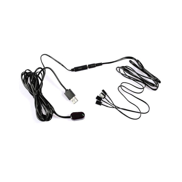IR-forlænger 1 stk. IR-modtager + 4 stk. IR-sender emittere repeater-sæt infrarød fjernbetjening Usb-adapter