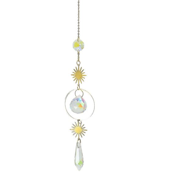 6 stk krystaller solfanger for vindu ametyst meditasjon hengende ornament regnbue maker med krystall vegg hengende krystall bil hengende ornament