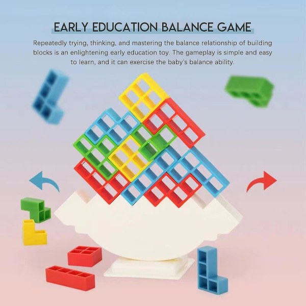Brætspil til børn og voksne Tetra Tower Balance Stablelegetøj Byggeklodser Gave til familiespil, fest