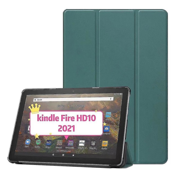 Tykkere kanter Kindle-etui til Fire Hd- 10/ 10 Plus slankt tablet-cover stativ Black