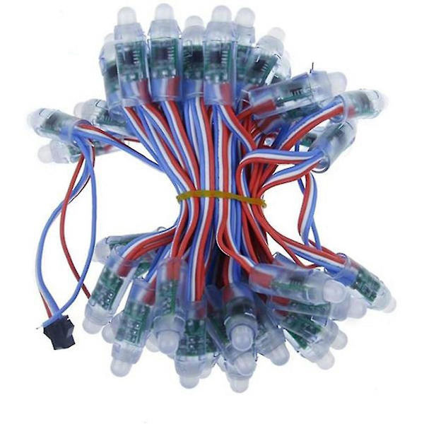 100 st/paket 12mm Ws2811 2811 Ic Rgb Led Pixel Modul Strängljus Ip68 5v Semester/jul/