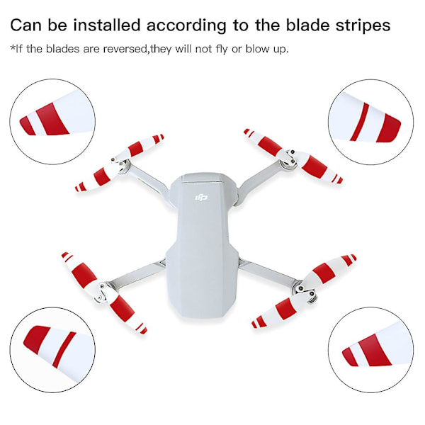 Lav støj propel sæt til -dji Mini 2 Drone Propeller Vinge Tilbehør