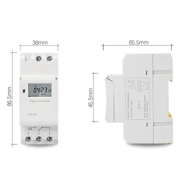 Electronic Weekly 7 Programmerbar Digital Industrial Time Switch Relay Timer Control Ac 220v 16a Din