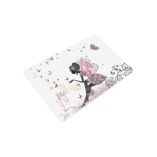 Rosa Blomster Fe med Sommerfugler Dørmåtte Teppe Hjem Innredning Gulvmatte Badematte 40x60 Cm