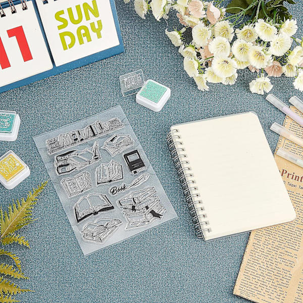 Bokklara Stämplar - Transparent Silikonstämpel Tätning För Korttillverkning, Journalföring Och DIY Scrapbooking