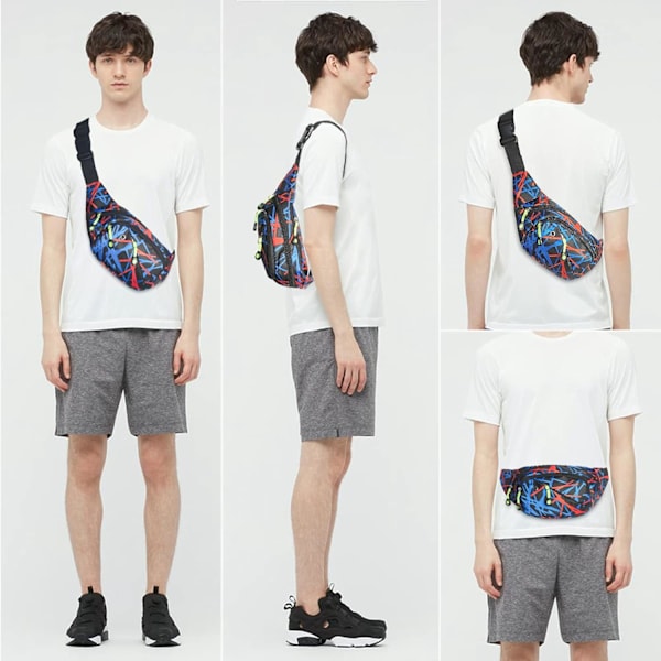 Midjeväska, bumbag, magväska - Fashion bumbag för kvinnor och män, 4 fickor, justerbar midjeväska för löpning, vandring, hundpromenader utomhus
