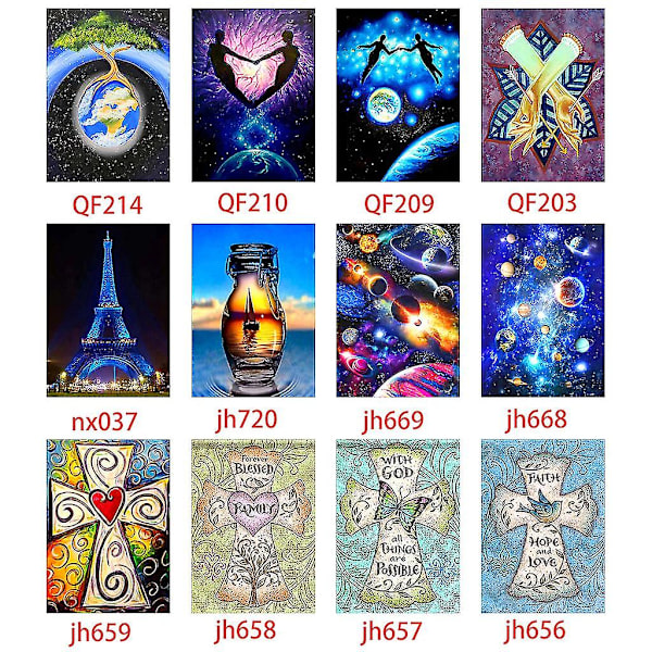 Planet Cross 5d täydellinen pora timanttimaalauskirjonta ristipistotyökalut Diy Rhinestone Crystal Home Decor JH657