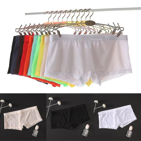 Män Sexig Sömlös Underkläder Ultratunn Transparent Boxershorts Mesh Kalsonger