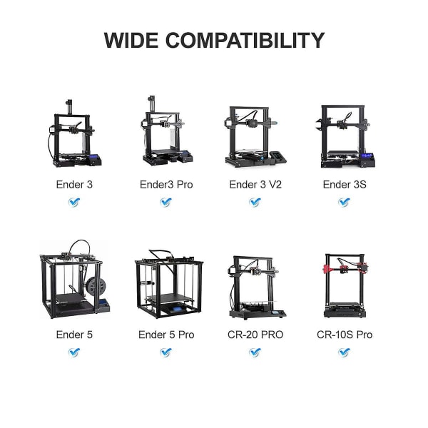 Glass Bed Clips Clamps Kompatibel Med Ender 3/3 Pro/3 V2/3s,ender 5/plus, Cr-10/10s Pro,cr-20 Pro, Justerbar Rustfritt Stål 3d Skriver Oppvarmet Seng C