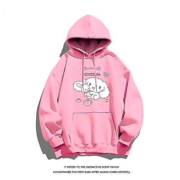 Kawaii Cinnamoroll Hættetrøjer Drenge Piger Sweatshirt Sød Anime Langærmet Løs Hætte Top Børn Pullovers Børnetøj