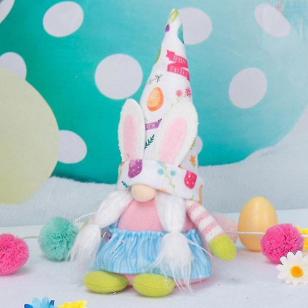 Påskhare Gnome Belysning Plyschdocka Ansiktslös Dvärg Prydnad
