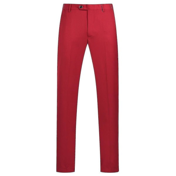 Kostym för män Business Casual 3-delad kostym blazerbyxor Väst 9 färger Z Red XL