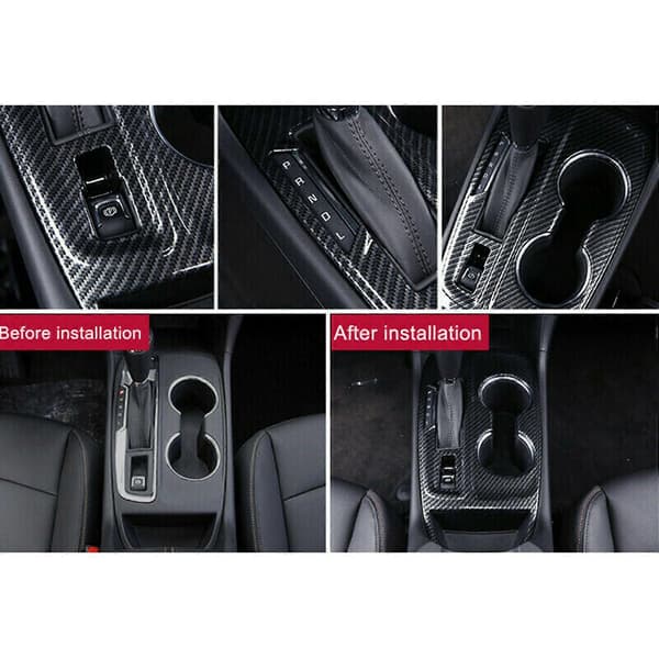 Til 2018-2021 ABS Kulfiber Konsol Gearskifte Panel Trim