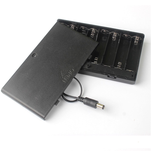 12v 8 X Aa Batteriholder Etui Boks Med Ledninger Afbryder Diy Beholder Organizer Sundhed