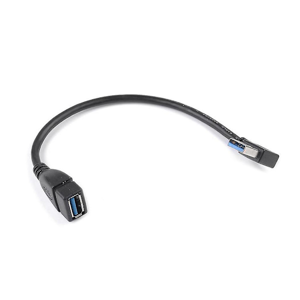 2x USB 3.0 Vinkel 90 Grader Förlängningskabel Hane till Hona Adapterkabel Data Höger