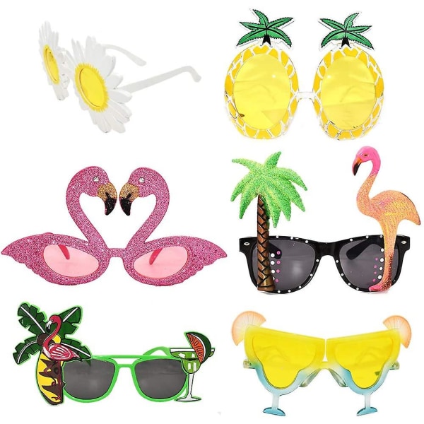 Party Glasses Funny Glasses Novelty Party Sunglasses 6 Pack Pineapple Sunglasses Tropical Sunglasses Cocktail Party Accessories Funny Sunglasses Beach