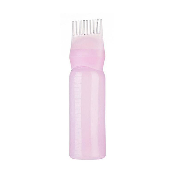 Torr rengöringsflaska med tänder - Plastverktyg för applicering av hårfärg (3 stycken i lila, vitt, rosa)