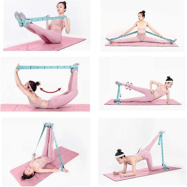 Strækstropper Hamstring Strækker Enhed Elastisk Træningsbånd Yoga Måtte Bærestropper Ben Træningsudstyr Udstrækning