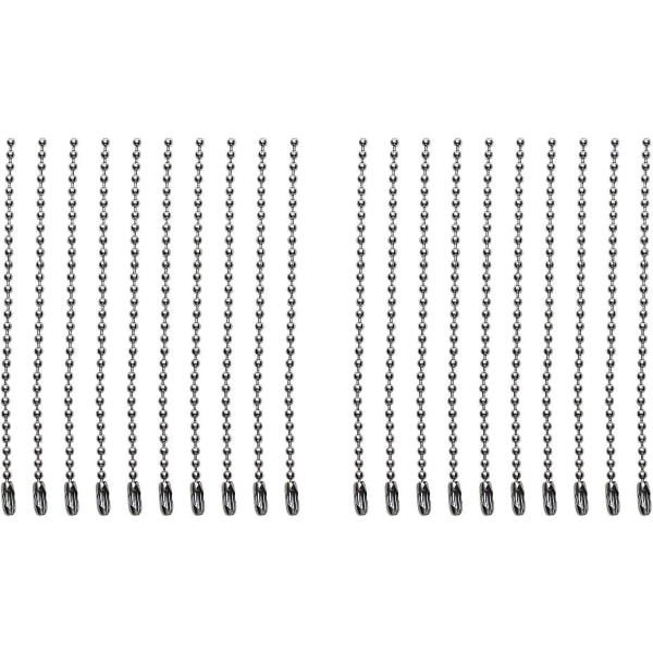 4 tommers rustfritt stål kuleperlekjeder - tilbehør til smykker
