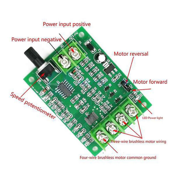 7v-12v børsteløs driverkort til drev