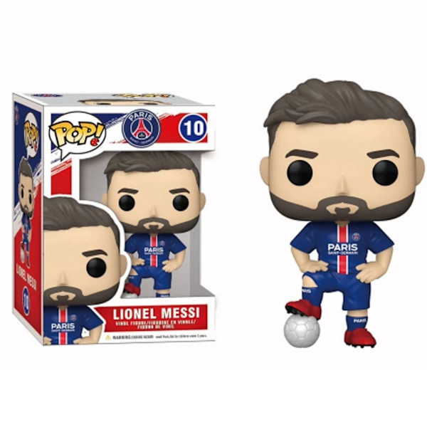 Funko Pop Fotbollsstjärnor Lionel Messi #10 Dekoration Prydnadsfigur Actionfigur Samlarobjekt Modellleksak