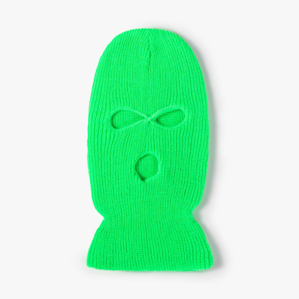 Ski maske fluorescent green