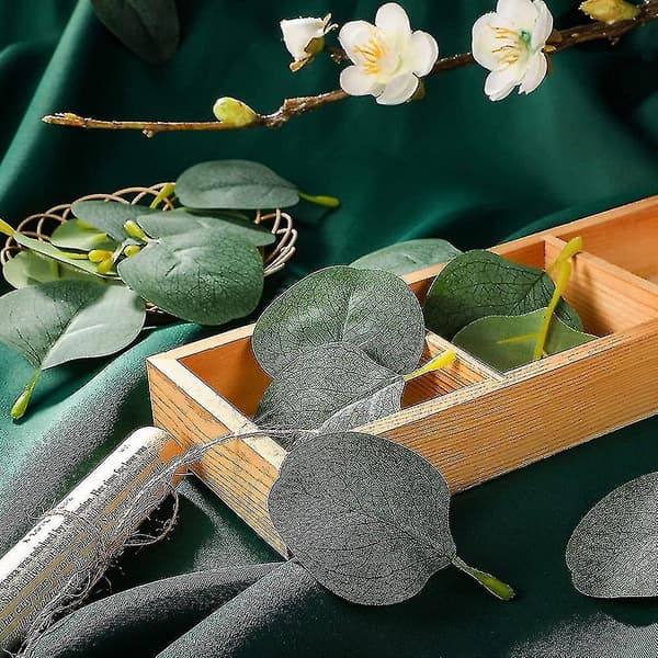 400 kappaletta tekolehtiä DIY-hääjuhliin (vihreä)