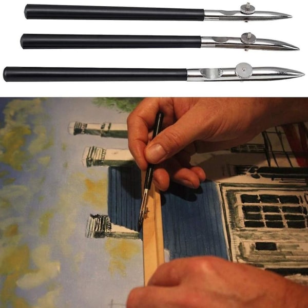 3 størrelser Art Ruling Pen Sett, 3 Pakker -hengslet Masking Fluid Pen, Straight Line Pen For Drawing Mounti