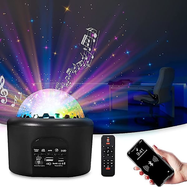 Led-stjerneprojektor, Galaxy-stjerneprojektor-natlysprojektor med Bluetooth