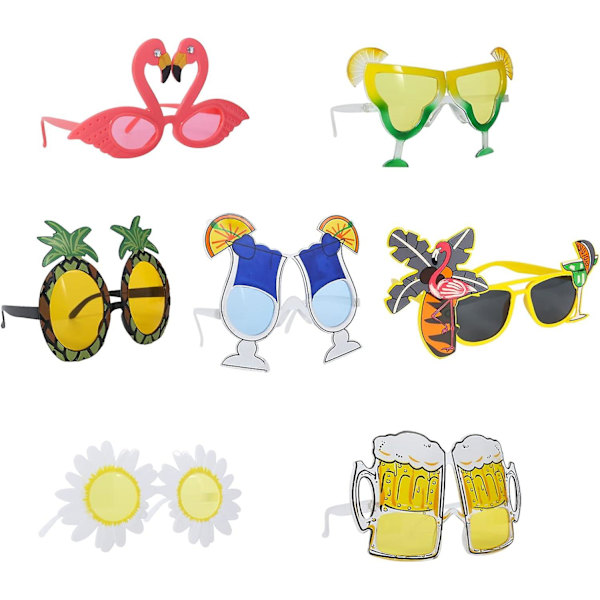 7 Par Festglasögon, Nyhetsglasögon Roliga Solglasögon Funky Glasögon Roliga Fina