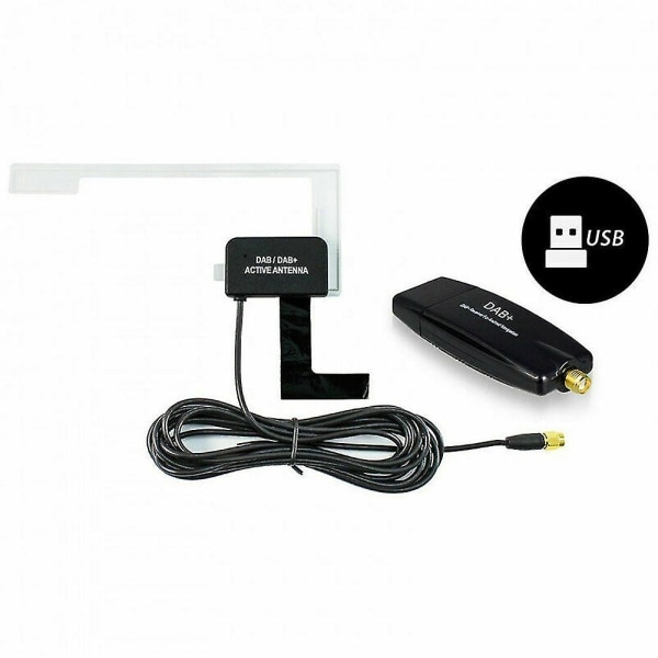 Usb Dab-mottaker Tuner Diskantenneadapter Stick For Android Bilradio Bil Usb-dab Radio Radiomottaker