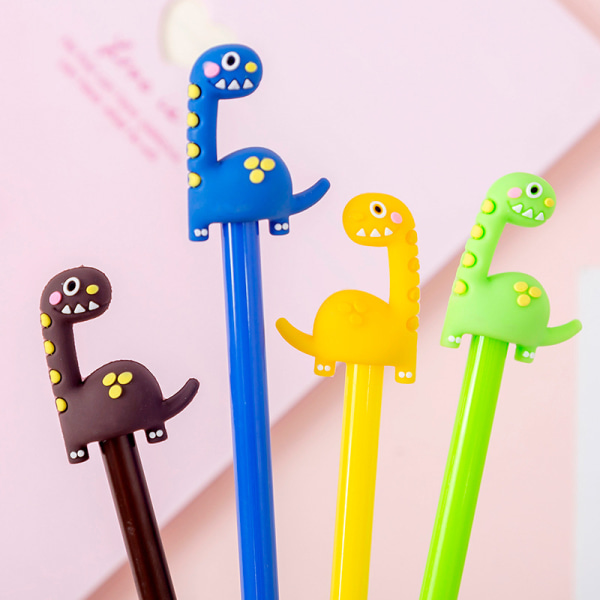 Animal Cute Dinosaurs Cone Gel Ink Pen Cute Kawaii Black Writing Pens